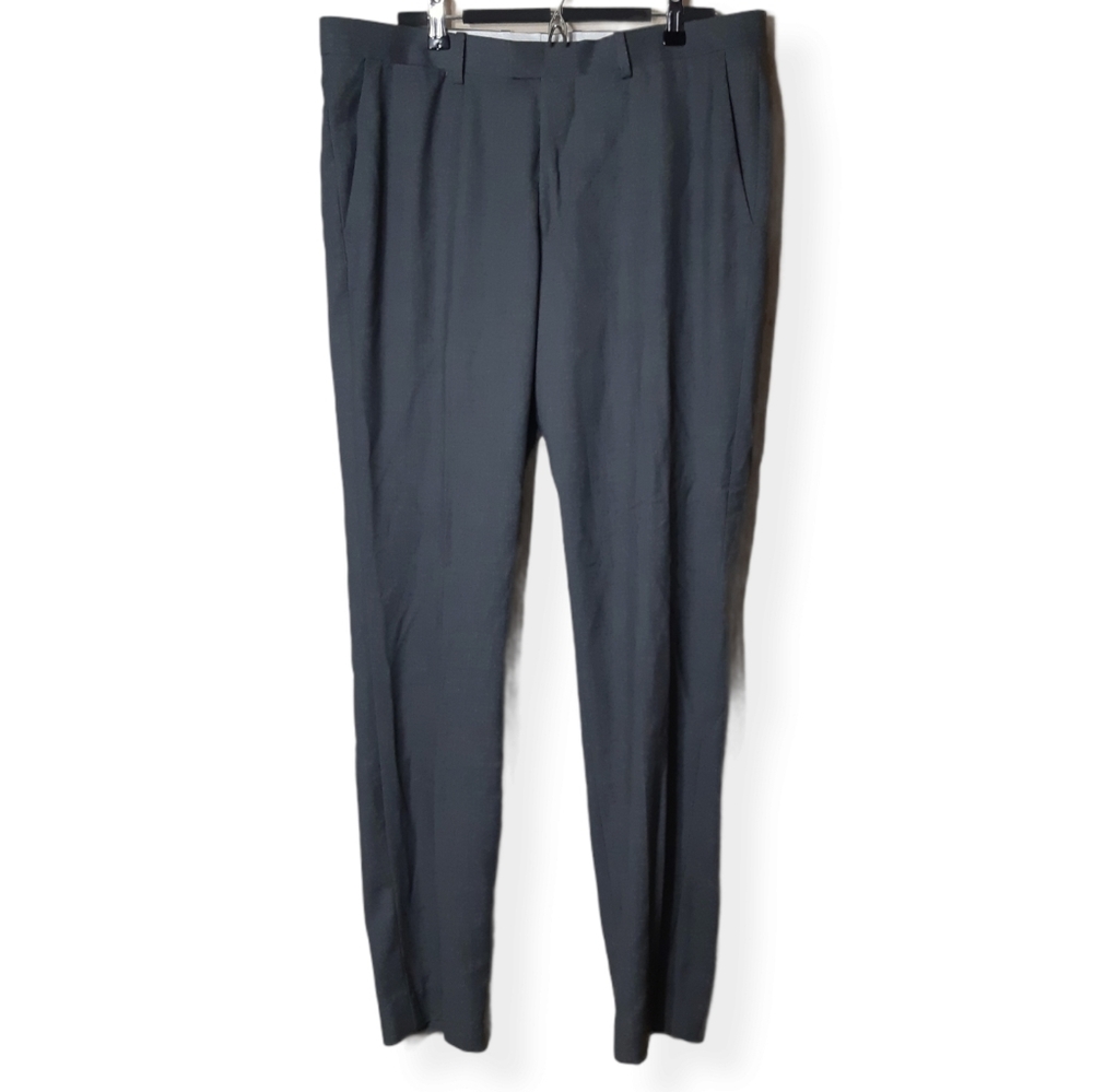 H&M | slim straight 4 pocket grey dress pants